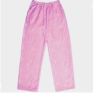 iScream Girls’ Pink Zebra Plush Pants, NWT, Size 14